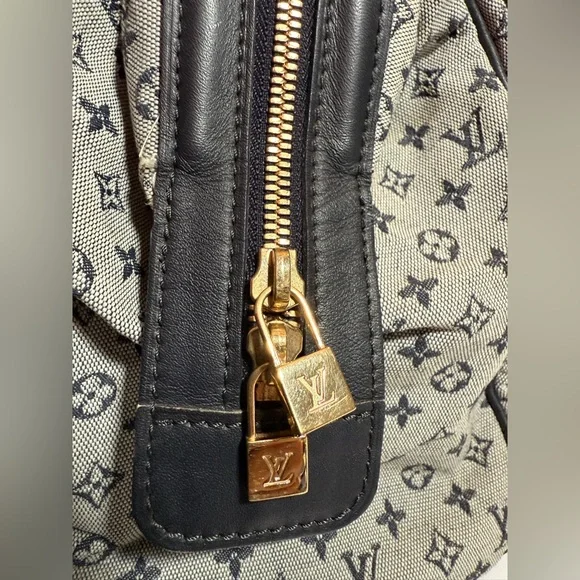 Louis Vuitton Josephine PM Satchel Tote Mini Lin Monogram Canvas Handbag w/ COA - Picture 9 of 12